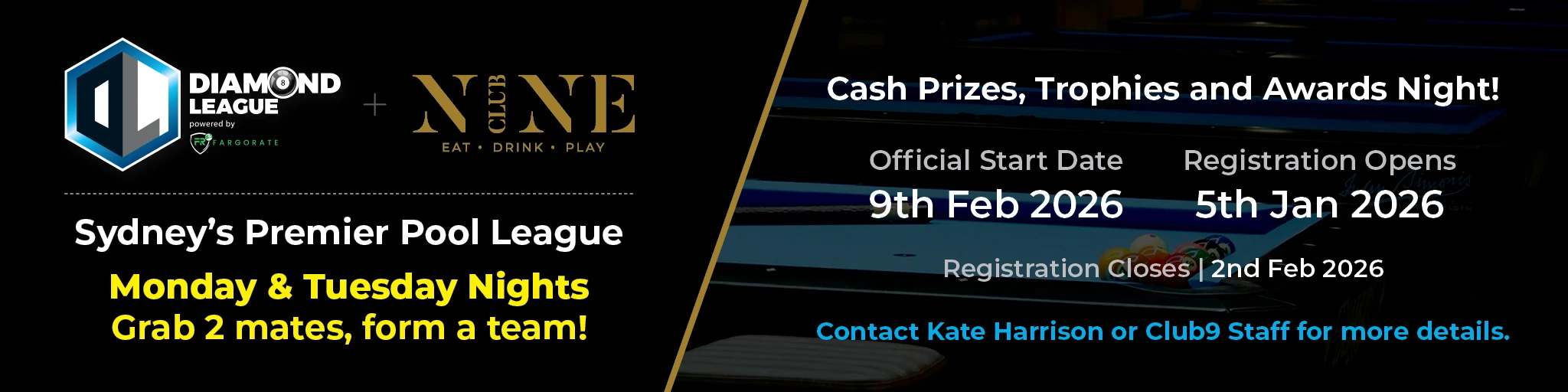 sydney premier pool league 2026 desktop