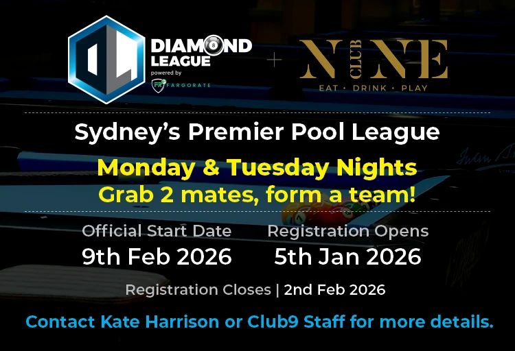 sydney premier pool league 2026 mobile